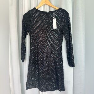 NWT Gianni Bini Girls Black Sequin Dress